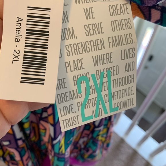 GORGEOUS 2 Print NWT LuLaRoe 2XL Amelia - Picture 3 of 3